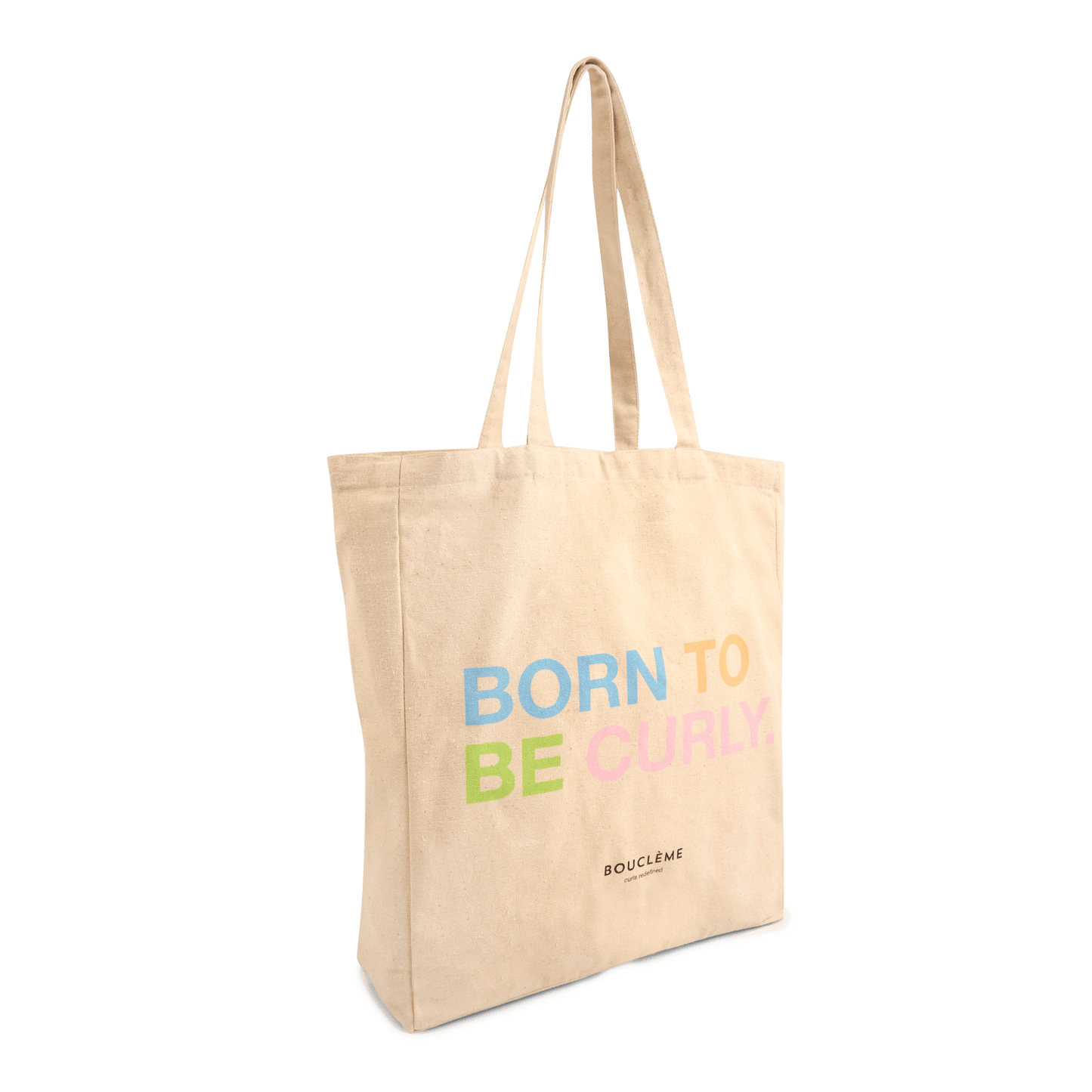 Born to be curly - Bouclème tote bag side profile