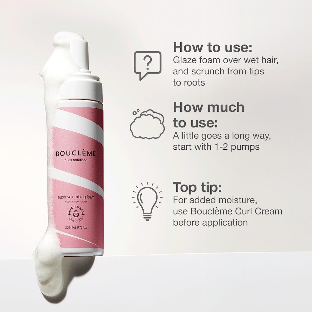 How to use our Super Volumising Foam in your curly routine