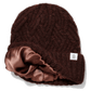 Hot chocolate silk lined beanie