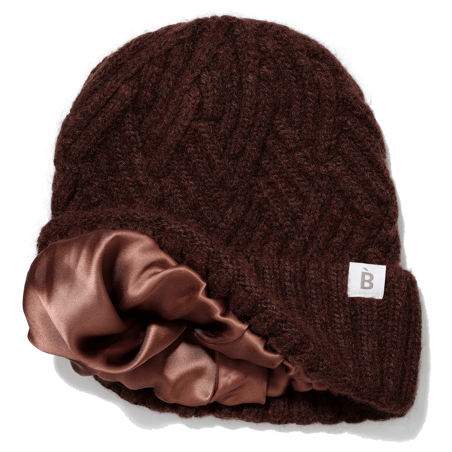 Hot chocolate silk lined beanie