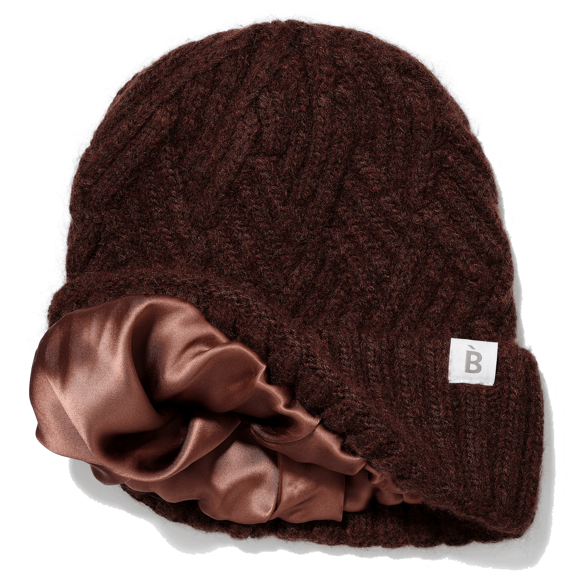 Hot chocolate silk lined beanie