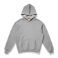 Grey hoodie with silk lining on a transparent background. 