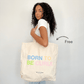 A model shot of the Bouclème tote bag